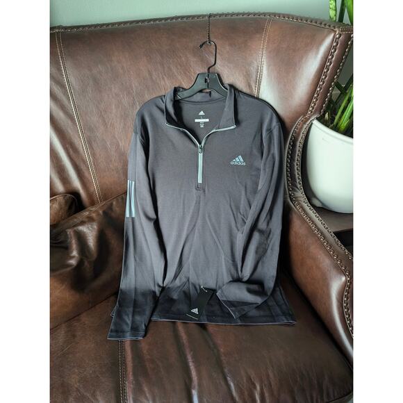 Adidas Golf Men's Classic 3-Stripe 1/4-Zip Midweight Performance Pullover - Picture 1 of 2